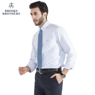 Brooks Brothers/布克兄弟修身版型 男士条纹休闲衬衫 1000056748 4003-蓝色 M