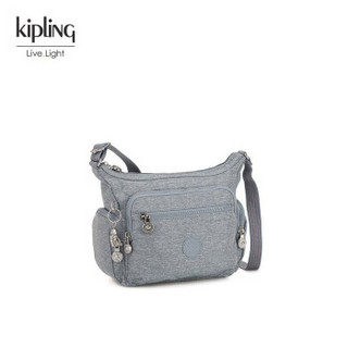 Kipling 凯浦林 新款丹宁小斜挎包布包 单肩包|GABBIE S 水洗丹宁