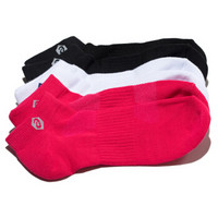 ASICS/亚瑟士 三双装短袜中性 3033A178-001 白色/黑色/粉红色 L