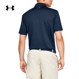 安德玛官方UA Performance Polo男子短袖Under Armour-1342080 蓝色408 XL