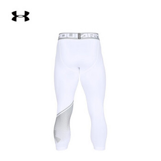 Under Armour 安德玛官方 UA男子 Armour 运动紧身七分裤-1331185 白色100 L