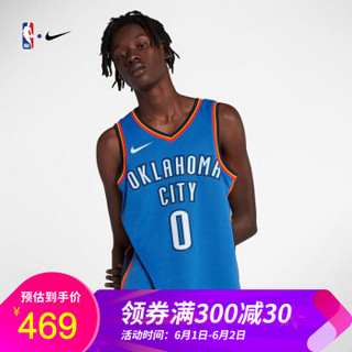 NBA球衣 雷霆队威斯布鲁克球衣 NIKE Swingman 男子篮球服 864497 图片色 2XL