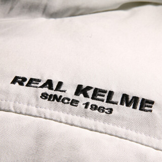 KELME/卡尔美羽绒服男2018冬季新款中长款连帽保暖防风休闲外套36841009 黑色 XL/180