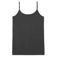 無印良品 MUJI 無印良品  女式 棉弹力吊带衫 炭灰色 L