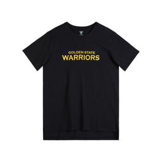 NBA 勇士队 库里潮流拼接系列 夏装 棉男式圆领短袖印花T恤 男款 图片色 L