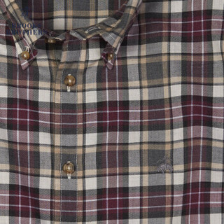Brooks Brothers/布克兄弟男士19秋冬新品法兰绒格纹长袖衬衫 9003-混色格纹 S