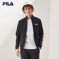 FILA（斐乐）2019 W系列男外套春季新款串标LOGO运动休闲外套针织舒适上衣男 传奇蓝-NV 190/108A/XXXL