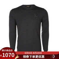 Roberto Cavalli  FSM603 MQ030 男士长袖套头针织羊毛衫 灰色 XXL