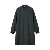 无印良品 無印良品 MUJI Labo 男女通用 棉混不易沾水 带罗纹大衣 黑色 S-M