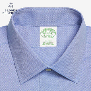 Brooks Brothers/布克兄弟男士19秋冬修身免烫牛津纺长袖衬衫 4003-蓝色 17/33