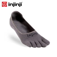 Injinji五指袜 短筒薄款休闲袜coolmax男女款隐形船袜短袜 黑色 M