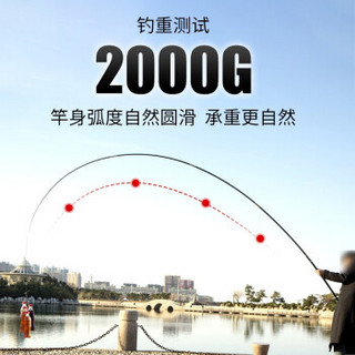 光威 鱼竿 富光大物3.9 4.8 5.7米碳素轻硬调6H28调偏19调台钓竿手竿鲤鱼竿竞技竿钓杆5.4米+竿稍+礼包