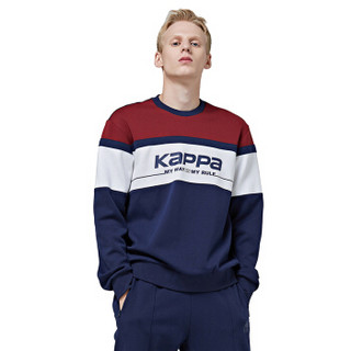 Kappa卡帕 男款运动卫衣套头衫休闲圆领长袖|K0852WT31D 罗马蓝-882 L