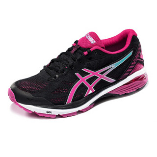 ASICS/亚瑟士 新款  女路跑鞋 女 GT-1000 5 T6A8N-9019 黑色/粉色/蓝色 37