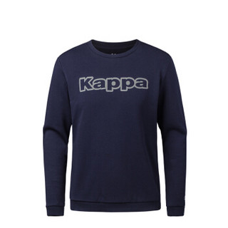 Kappa卡帕 男款运动卫衣套头衫休闲圆领长袖|K0752WT10D 深海蓝-888 M