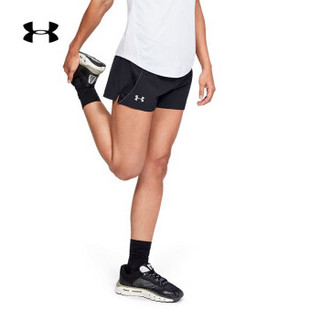 安德玛官方 UA Qualifier 女子 运动短裤 Under Armour-1342856 黑色001 S