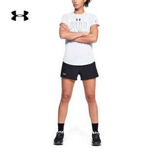 安德玛官方 UA Qualifier 女子 运动短裤 Under Armour-1342856 黑色001 S