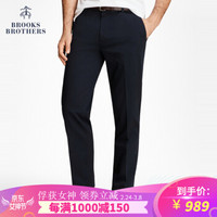 Brooks Brothers/布克兄弟男士修身斜纹棉质休闲长裤1000046112 4004-藏青色 3532