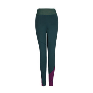 ASICS亚瑟士运动裤女长裤运动fuzeX紧身裤151318-1197 墨绿色/紫色 S