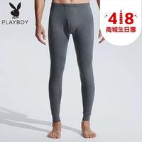 PLAYBOY 花花公子 秋裤男薄款纯棉裤毛裤 保暖裤线裤单件深灰色 XXL