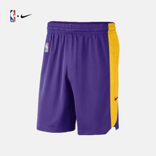 NBA-Nike 洛杉矶湖人队 男子篮球裤 运动短裤 AJ5078-504 图片色 L