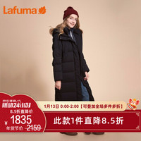 Lafuma乐飞叶 羽绒服女2019冬季新款 户外加厚连帽潮牌羽绒服防寒服长款LFJU9DH65 黑色BK 170/88A(40)