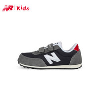 New Balance NB童鞋 410系列 中大童鞋儿童运动鞋复古鞋 KE410VGY/藏青色/灰色 32.5码/19cm