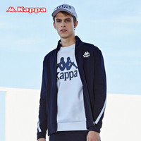 Kappa卡帕 男款运动卫衣休闲长袖开衫外套|K0712WK12 深蓝-888 3XL