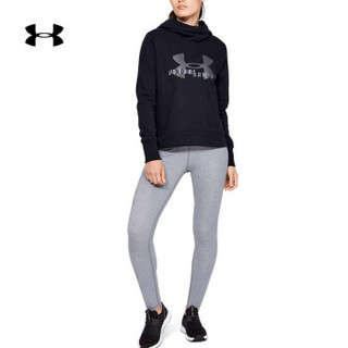 Under Armour 安德玛官方 UA女子Rival Fleece连帽卫衣-1321185 黑色002 XL