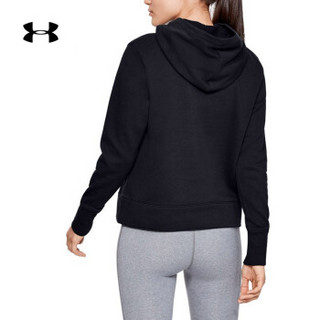 Under Armour 安德玛官方 UA女子Rival Fleece连帽卫衣-1321185 黑色002 XL