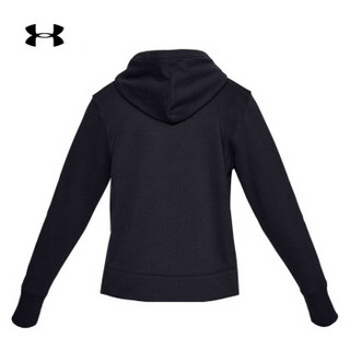 Under Armour 安德玛官方 UA女子Rival Fleece连帽卫衣-1321185 黑色002 XL