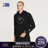 NBA秋冬新品 背影系列 勇士队连帽卫衣开衫外套运动服 上衣 帽衫 勇士 XL