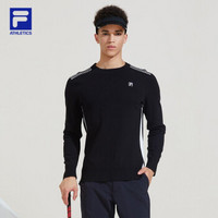 FILA ATHLETICS 斐乐 男子套头衫 2019冬季新款高尔夫卫衣男上衣 深黑-BK 185/104A/XXL