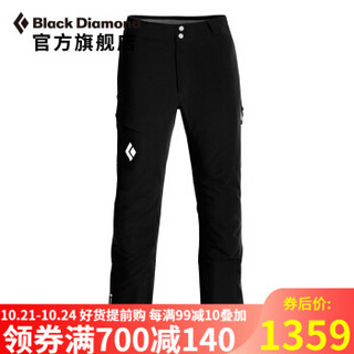 Black Diamond /黑钻/BD 男款户外休闲旅行黎明巡逻轻量软壳长裤 QLLB 黑色 M