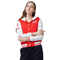 Kappa卡帕 女士运动外套复古休闲保暖棒球服 K0562MM05 红色-553 M