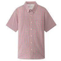 無印良品 MUJI 無印良品  男式 棉泡泡纱 纽扣领短袖衬衫 白色 L