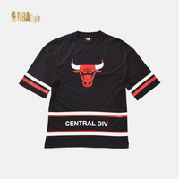 NBA STYLE潮流服饰 芝加哥公牛队 男女共用款字母印花圆领短袖T恤 图片色 S