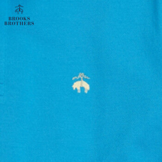 Brooks Brothers/布克兄弟男士Supima棉纯色短袖Polo衫1000033021 4003-天蓝色 M
