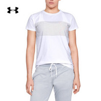 Under Armour 安德玛 UA女子Chest Logo T恤-1321145 白色100 S 建议购买大一码