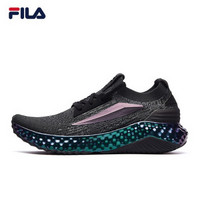 FILA 斐乐官方 男袜套跑鞋 幻彩2019 Heritage-FHT 黑色/黑灰色-BG 41