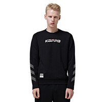 Kappa卡帕 男款运动卫衣套头衫休闲圆领长袖外套|K0852WT30D 黑色-990 L