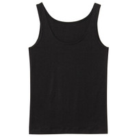 无印良品 無印良品 MUJI 女式 棉混保暖无袖衫 黑色 S