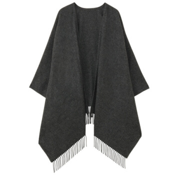 商品无印良品 muji 牦牛绒羊毛 大号多用披肩 炭灰色