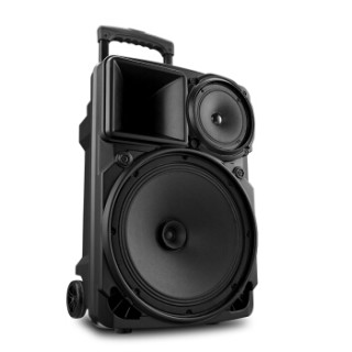 奇声(qisheng) 大功率重低音户外音响 三分频移动户外蓝牙拉杆音箱