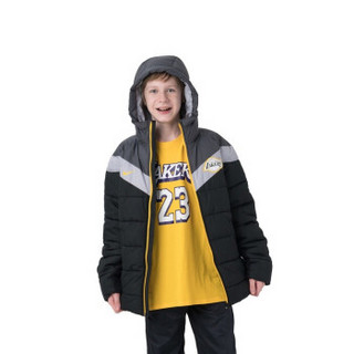 NBA 童装 湖人 中大童 秋冬款 保暖 NIKE 棉服 图片色 XL