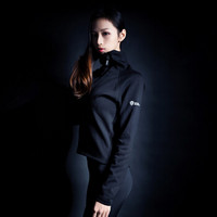 MSGD外套 女子春季运动保暖显瘦上衣    暗夜系列 暗夜黑 L(现货开售)