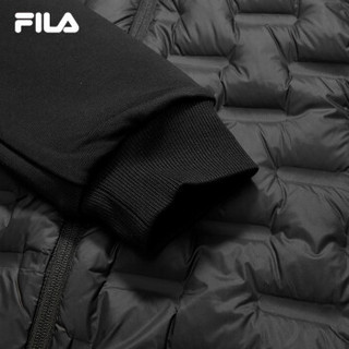 FILA 斐乐官方 男子羽绒服 2019冬季新款运动简约轻薄羽绒服 正黑色-BK 185/104A/XXL