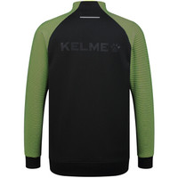 KELME卡尔美秋冬儿童足球开衫训练服长袖运动夹克外套3873300 黑/荧光蓝 150
