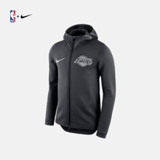 湖人队nikethermaflex男子nba球队同款出场服连帽外套aa1674图片色m
