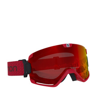萨洛蒙（Salomon）男女款户外滑雪雪镜 COSMIC 18新品 角斗红405226